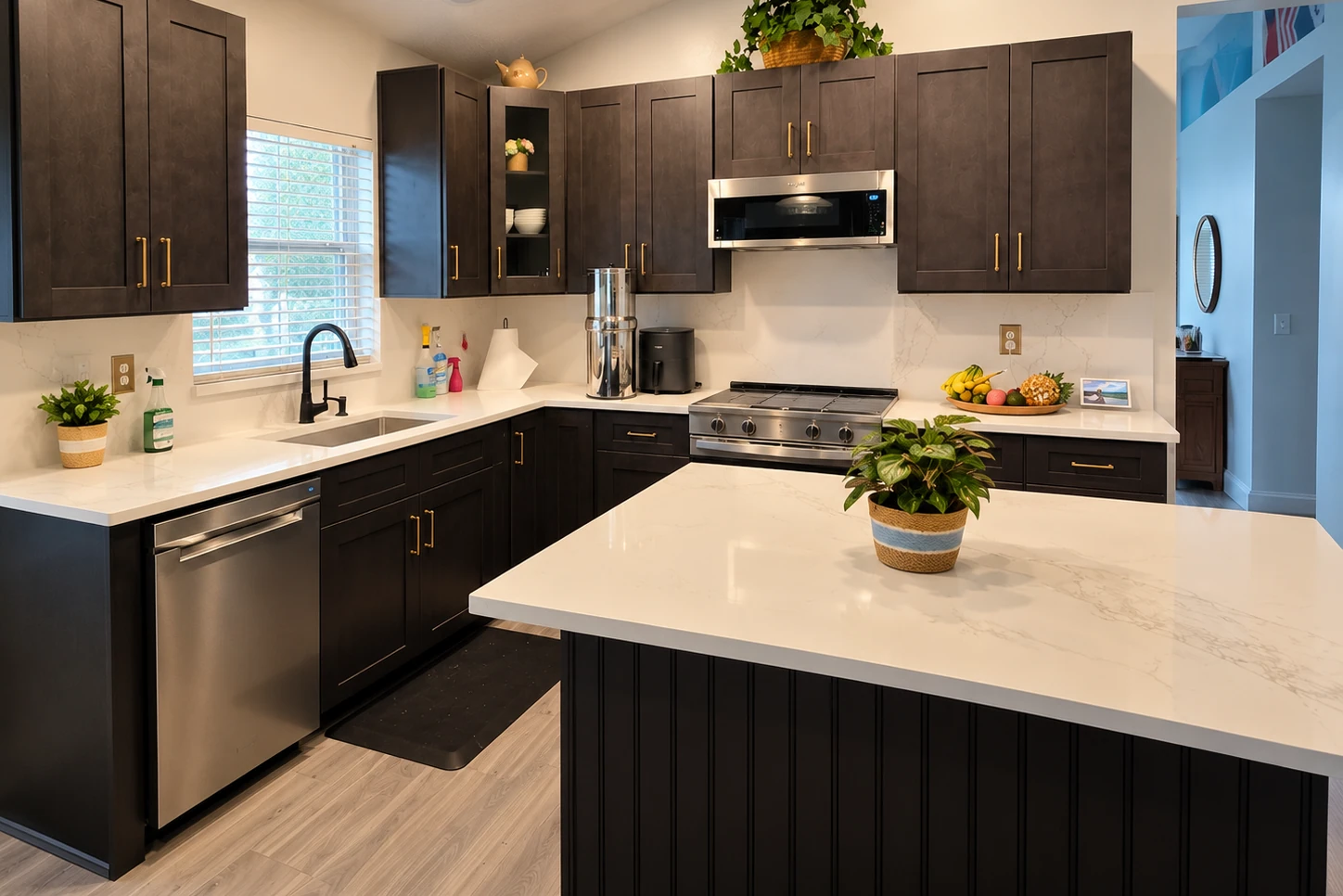 Finished kitchen after American Crafters remodeling work